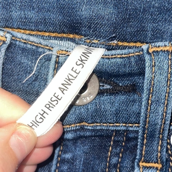 Rag & Bone High Rise Ankle Skinny Jeans Size 25 | Blue Denim Stretch - Picture 6 of 10